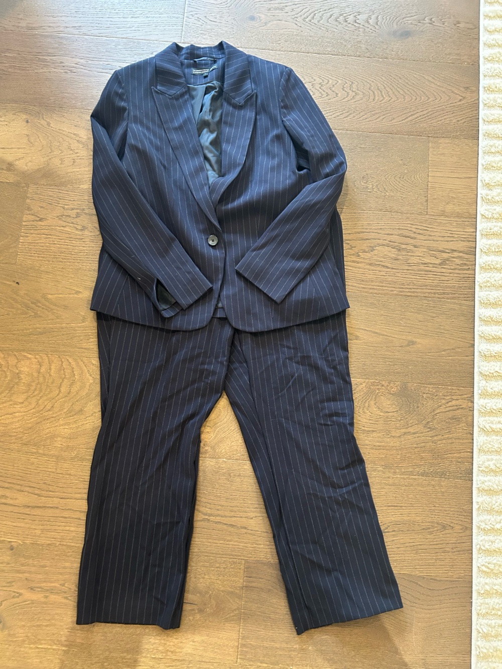 Reitmans Navy Pinstripe Women's Pantsuit